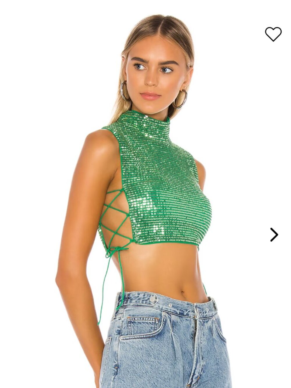 h:ours 21 Crop Top in Green Size XS